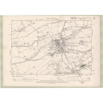 1896 Map of Stirlingshire Sheet XXXIII.NW, 1899 Print