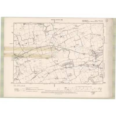 1896 Map of Stirlingshire Sheet XXXV.NE, 1899 Print