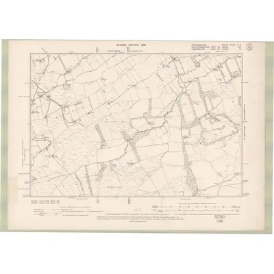 1896 Map of Stirlingshire Sheet XXXV.SE, 1899 Print