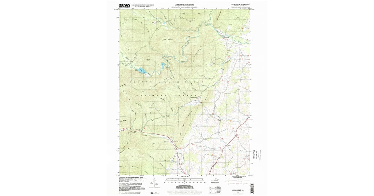 1999 Map of Stokesville, Augusta County, VA — High-Res | Pastmaps
