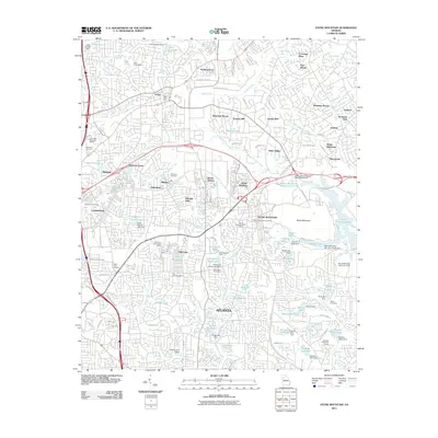 2011 Map of Stone Mountain, 2011 Print
