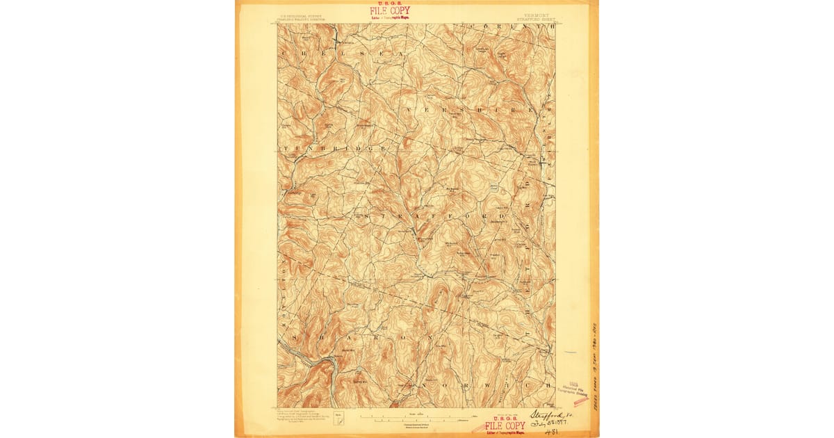 Old Maps of Tunbridge VT for Academic - Strafford Orange County Vt Usgs Topo 1896 Og 1200x630 