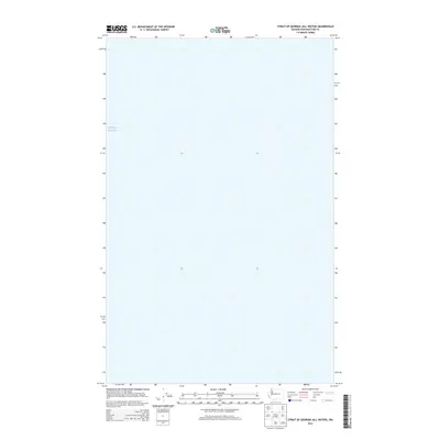 2014 Map of Strait of Georgia (All Water), 2014 Print