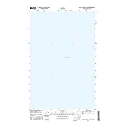 2017 Map of Strait of Georgia (All Water), 2017 Print
