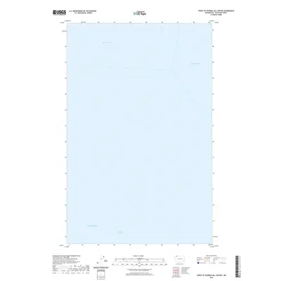2020 Map of Strait of Georgia (All Water), 2020 Print