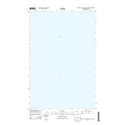 2014 Map of Strait of Juan de Fuca (All Water), 2014 Print