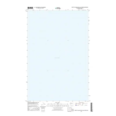 2017 Map of Strait of Juan de Fuca (All Water), 2017 Print