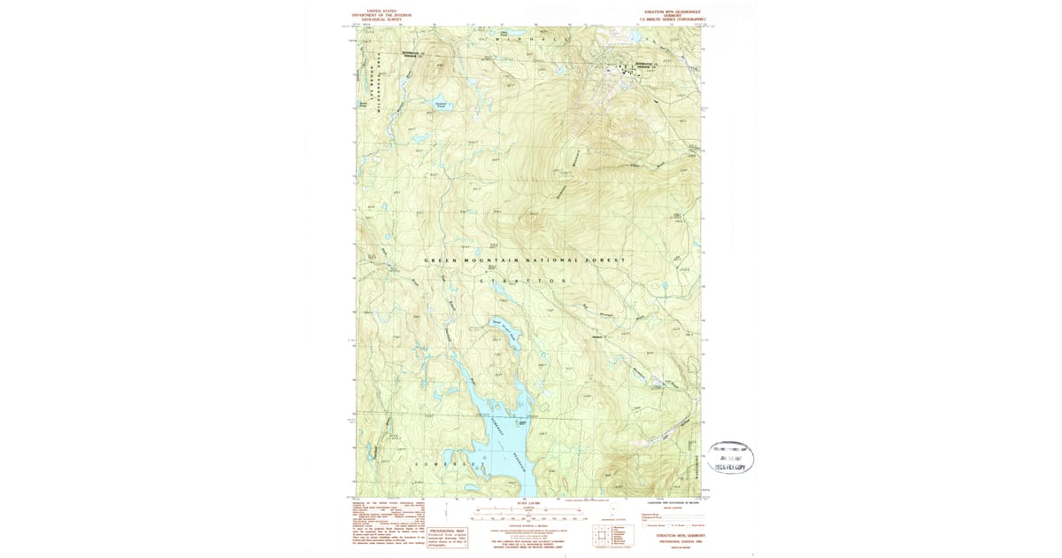 1986 Map of Stratton Mtn, Windham County, VT — High-Res | Pastmaps