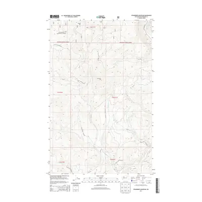 2014 Map of Strawberry Mountain, 2014 Print
