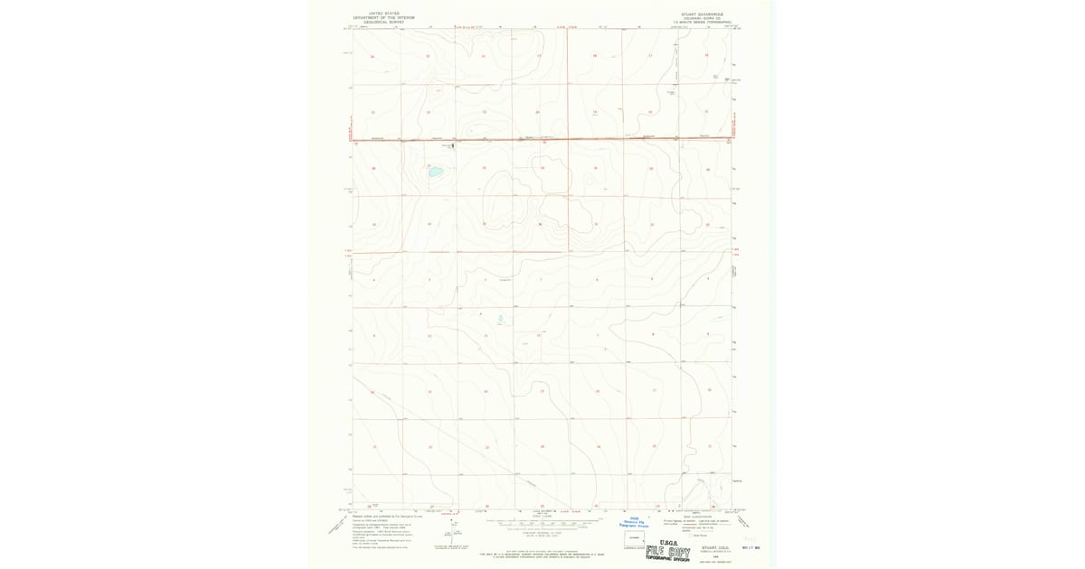 1968 Map of Stuart, Kiowa County, CO — High-Res | Pastmaps