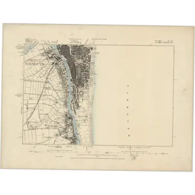 1883 Map of Suffolk II.NE, 1886 Print