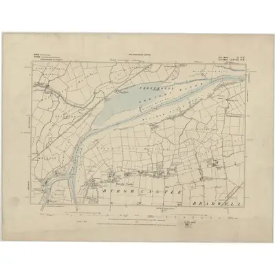 1883 Map of Suffolk II.NW, 1884 Print