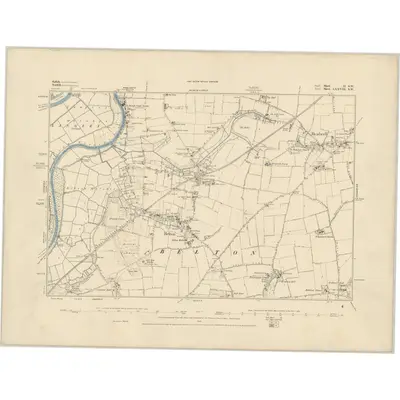 1882 Map of Suffolk II.SW, 1884 Print
