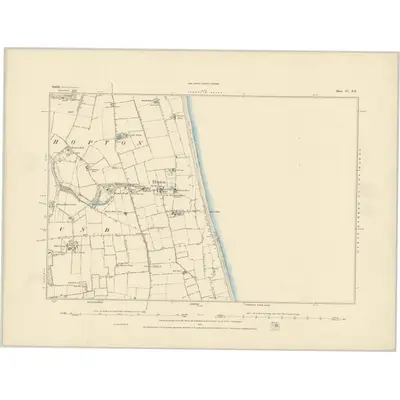 1882 Map of Suffolk IV.NE, 1884 Print