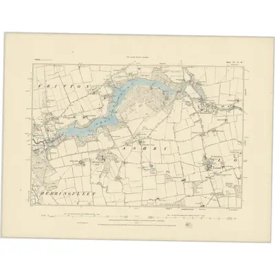 1882 Map of Suffolk IV.NW, 1884 Print