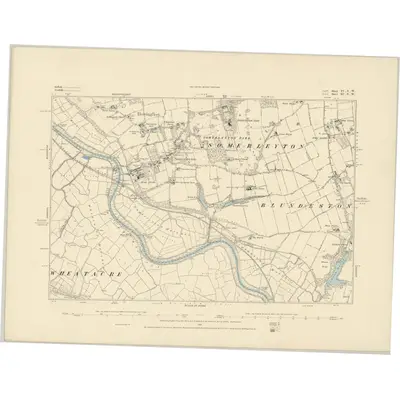 1882 Map of Suffolk IV.SW, 1884 Print