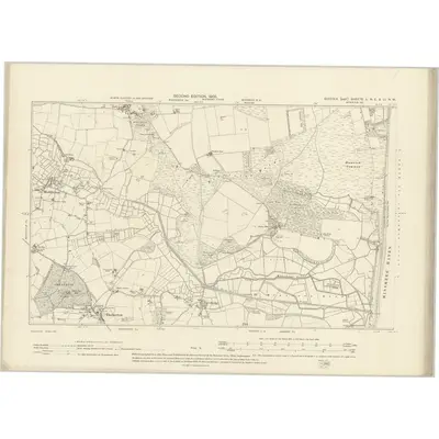 1903 Map of Suffolk L.NE & LI.NW, 1905 Print