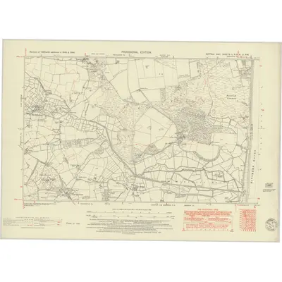 1946 Map of Suffolk L.NE & LI.NW, 1951 Print