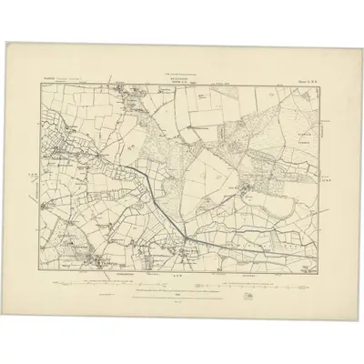 1882 Map of Suffolk L.NE, 1883 Print