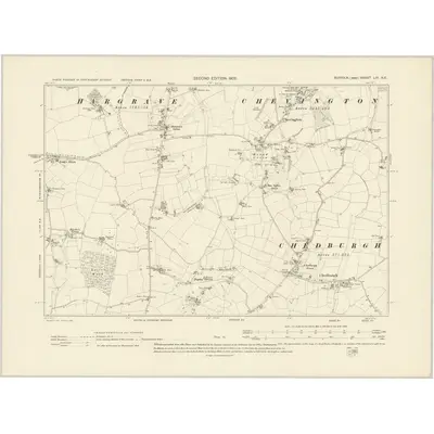 1902 Map of Suffolk LIII.NE, 1905 Print