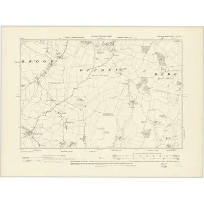 1902 Map of Suffolk LIII.SE, 1905 Print