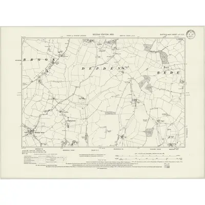 1902 Map of Suffolk LIII.SE, 1933 Print