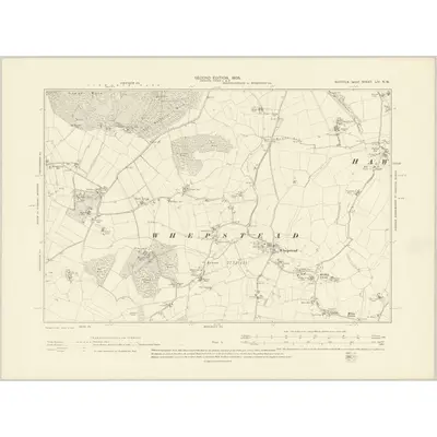1903 Map of Suffolk LIV.NW, 1905 Print