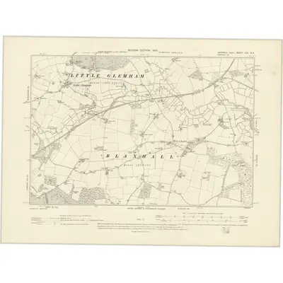 1902 Map of Suffolk LIX.SE, 1905 Print