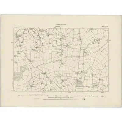 1883 Map of Suffolk LV.SE, 1884 Print