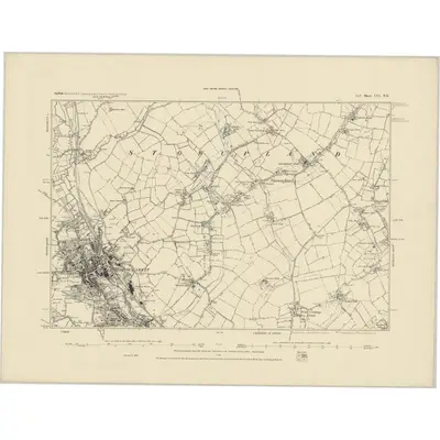 1884 Map of Suffolk LVI.NE, 1886 Print
