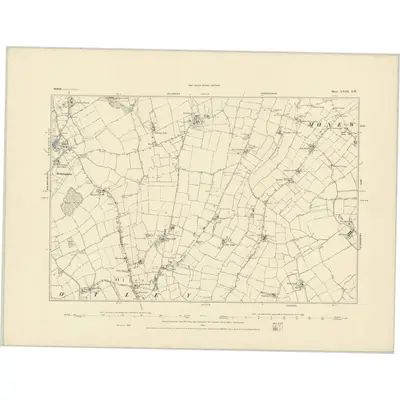 1883 Map of Suffolk LVIII.SW, 1884 Print