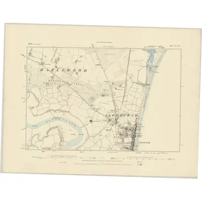 1881 Map of Suffolk LX.SE, 1884 Print