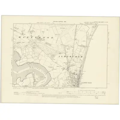 1903 Map of Suffolk LX.SE, 1905 Print