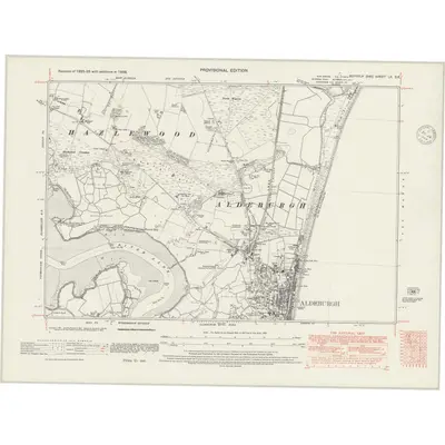 1938 Map of Suffolk LX.SE, 1948 Print