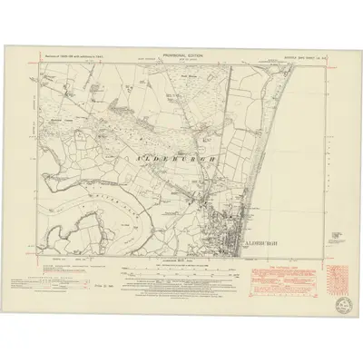 1947 Map of Suffolk LX.SE, 1951 Print