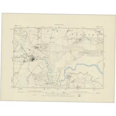 1882 Map of Suffolk LX.SW, 1884 Print