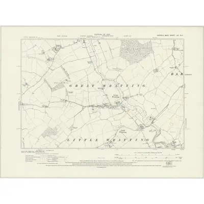 1924 Map of Suffolk LXI.SE, 1927 Print