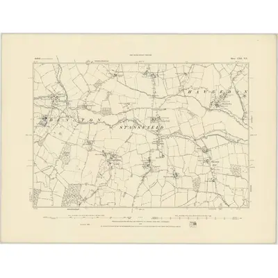 1884 Map of Suffolk LXII.NE, 1885 Print