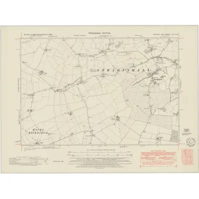 1949 Map of Suffolk LXII.NW, 1951 Print