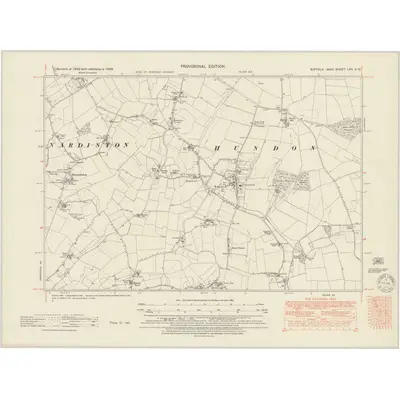 1949 Map of Suffolk LXII.SW, 1950 Print