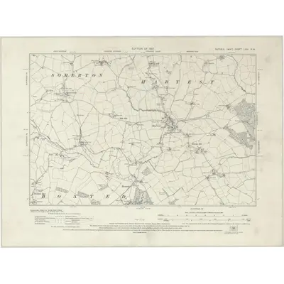 1924 Map of Suffolk LXIII.NW, 1927 Print