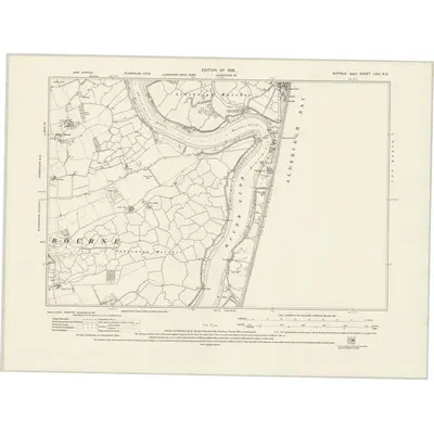1925 Map of Suffolk LXIX.NE, 1928 Print