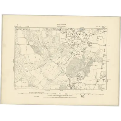1881 Map of Suffolk LXIX.NW, 1887 Print