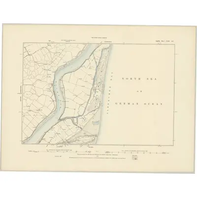 1881 Map of Suffolk LXIX.SE, 1887 Print