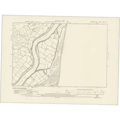 1925 Map of Suffolk LXIX.SE, 1928 Print