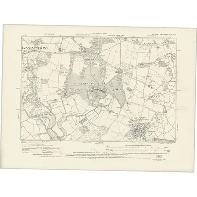 1925 Map of Suffolk LXIX.SW, 1928 Print
