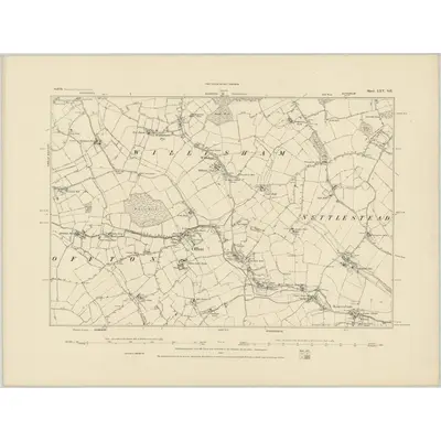 1881 Map of Suffolk LXV.SE, 1885 Print