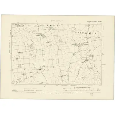 1902 Map of Suffolk LXVI.SE, 1905 Print