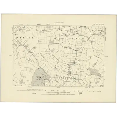 1881 Map of Suffolk LXVII.NE, 1887 Print