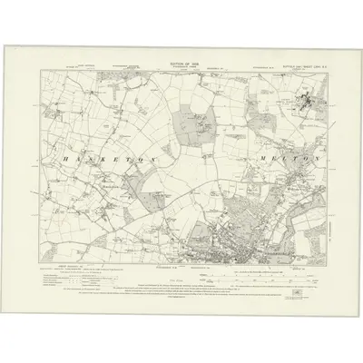 1925 Map of Suffolk LXVII.SE, 1928 Print
